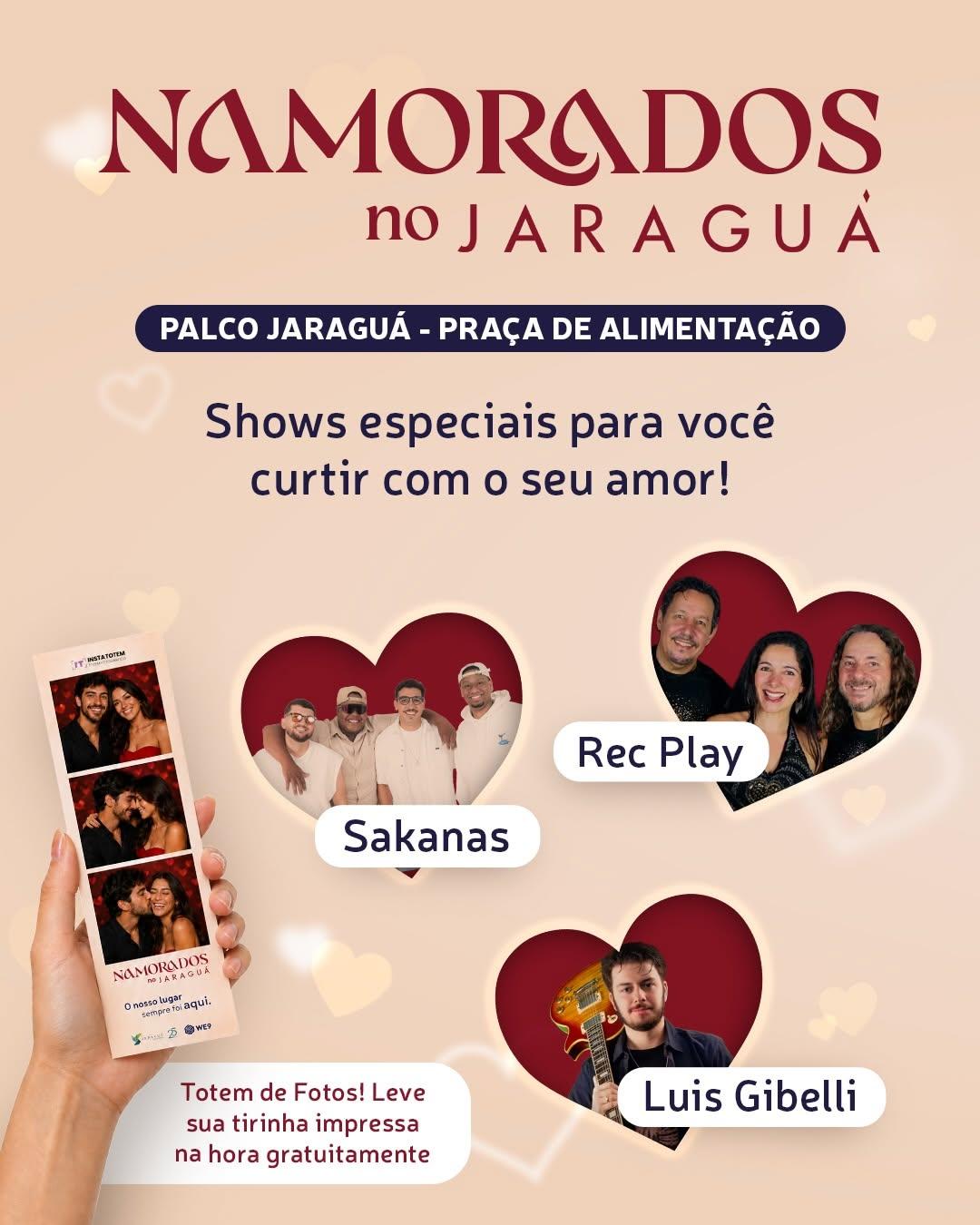 Shopping Jaraguá Araraquara celebra o Dia dos Namorados com música ao vivo e fotos instantâneas gratuitas