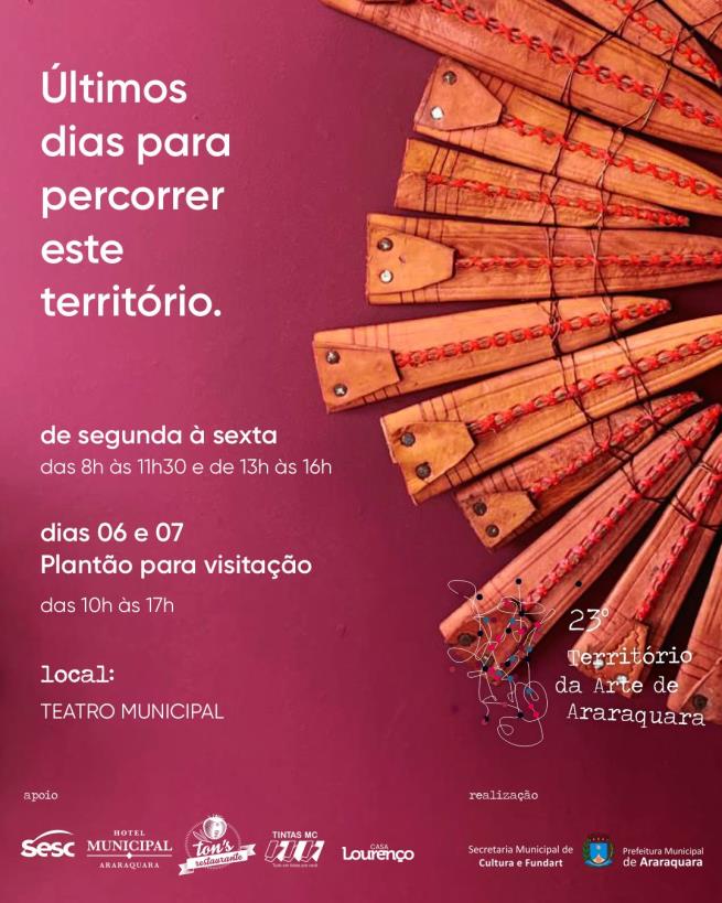 Território Aberto marca o encerramento do Território da Arte de Araraquara neste fim de semana