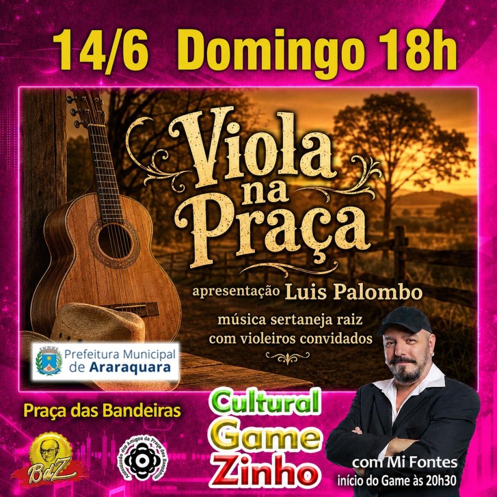 “Viola na Praça” promove noite de sertanejo raiz na Praça das Bandeiras