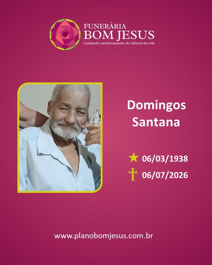 A Funerária Bom Jesus comunica o falecimento do Sr. Domingos Santana.