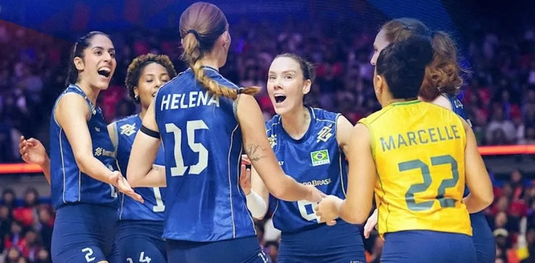 Brasil conquista importante vitória sobre o Japão na Liga das Nações Feminina de Vôlei