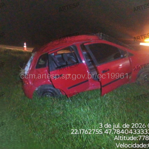 Capotamento na Rodovia Washington Luís resulta em uma morte
