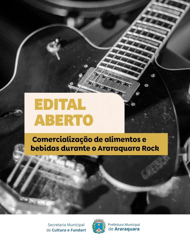 Edital para comercialização de alimentos e bebidas no Araraquara Rock 2026 é lançado