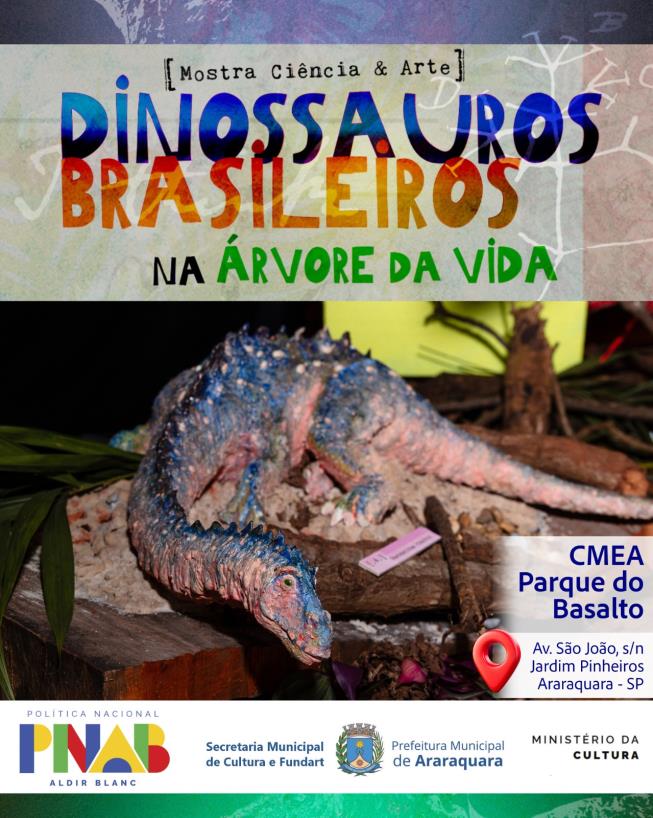 Dinossauros: a arte da evolução em exposição no Parque do Basalto