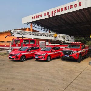 Carro pega fogo em São Carlos após rompimento de fios da rede elétrica