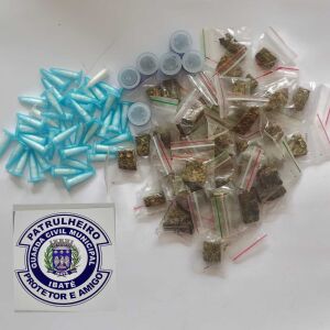 Guarda municipal apreende drogas em Ibaté após fuga de suspeitos
