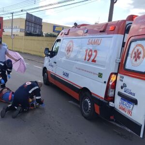Motociclista ferido em colisão na Avenida Getúlio Vargas, em São Carlos