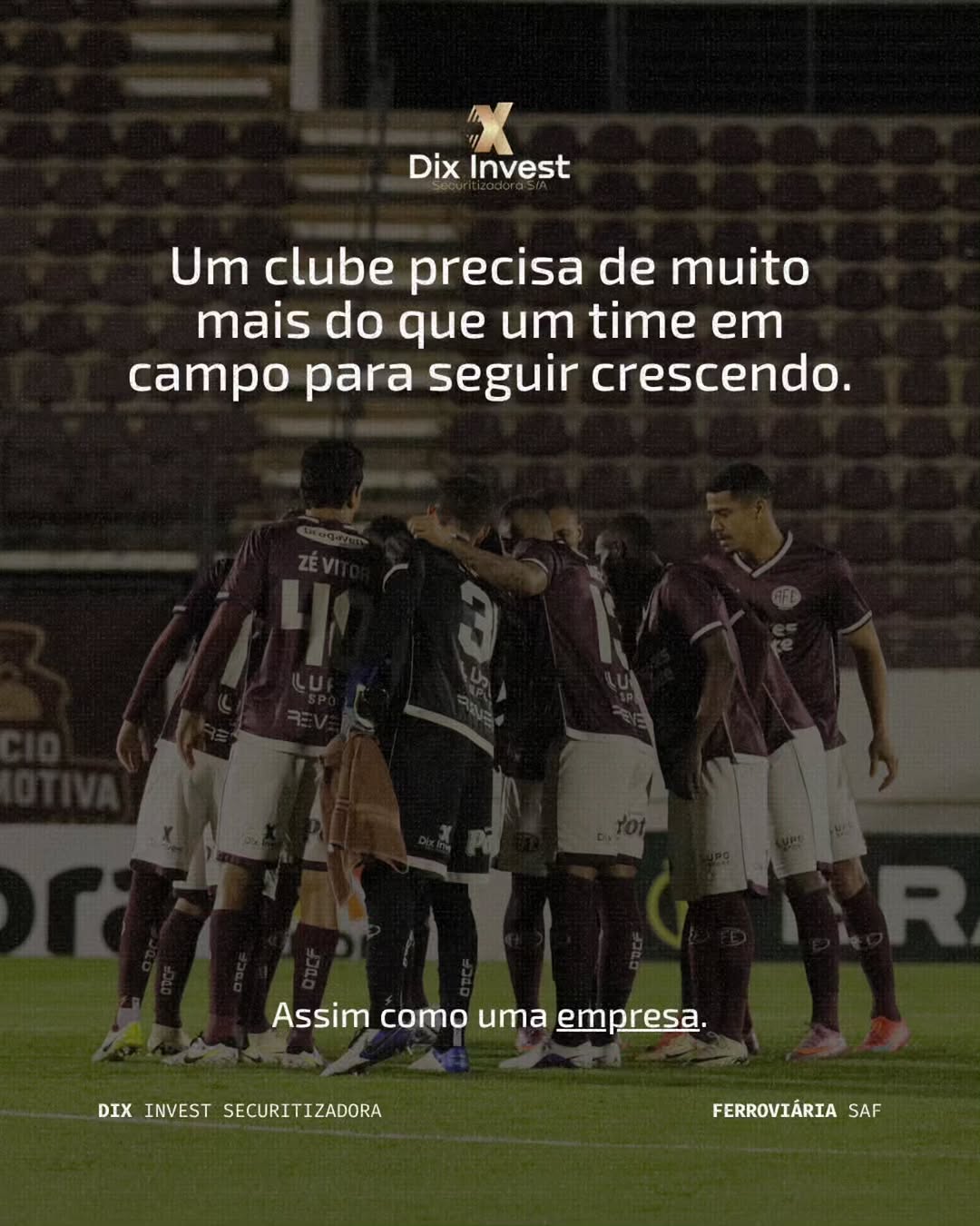 DIX Invest impulsiona a gestão financeira da Ferroviária com securitização no futebol