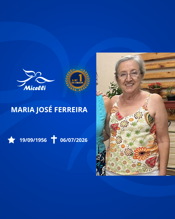 O GRUPO MICELLI COMUNICA O FALECIMENTO DA SRA. MARIA JOSÉ FERREIRA.