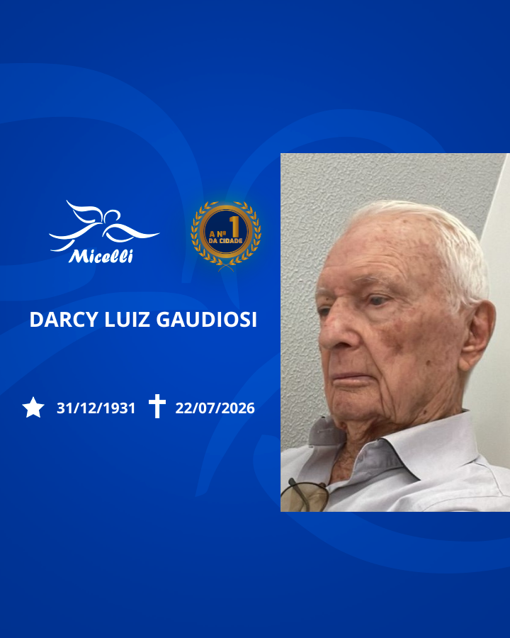 O GRUPO MICELLI COMUNICA O FALECIMENTO DO SR. DARCY LUIZ GAUDIOSI