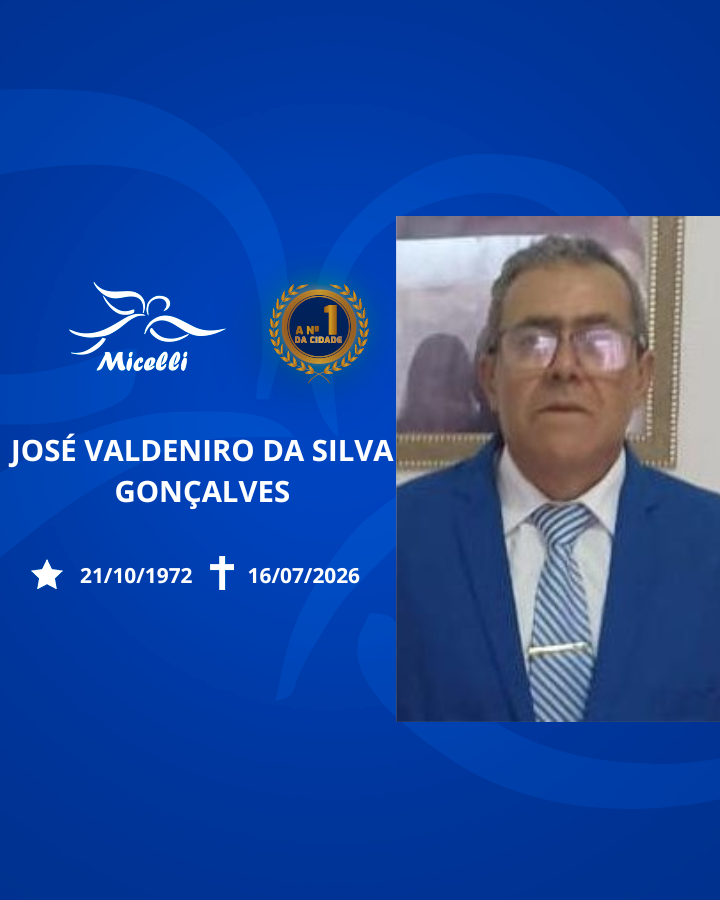 O GRUPO MICELLI COMUNICA O FALECIMENTO DO SR. JOSÉ VALDENIRO DA SILVA GONÇALVES.