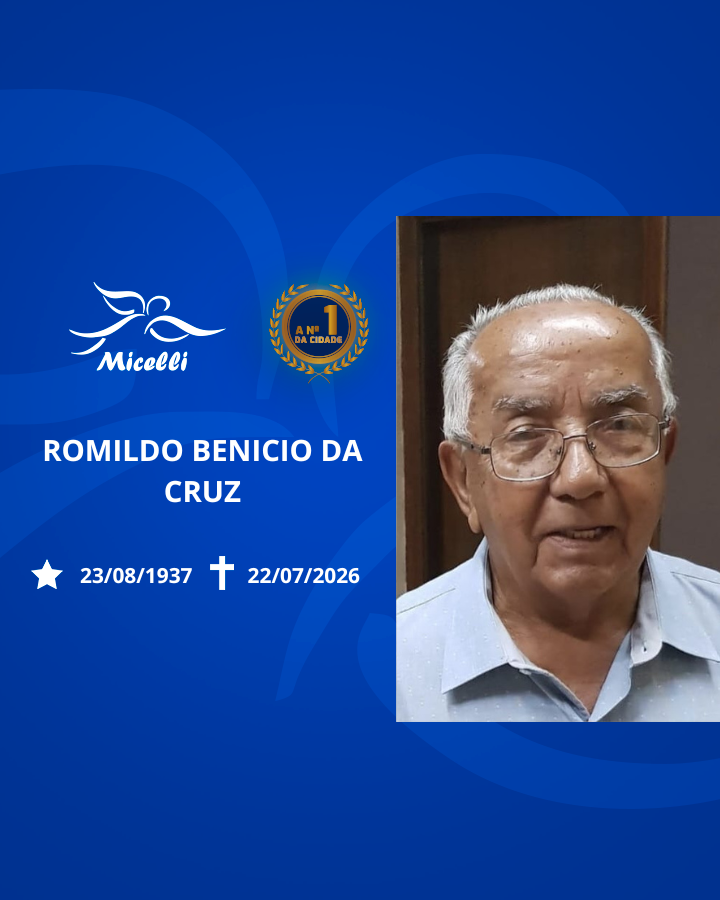 O GRUPO MICELLI COMUNICA O FALECIMENTO DO SR. ROMILDO BENICIO DA CRUZ.