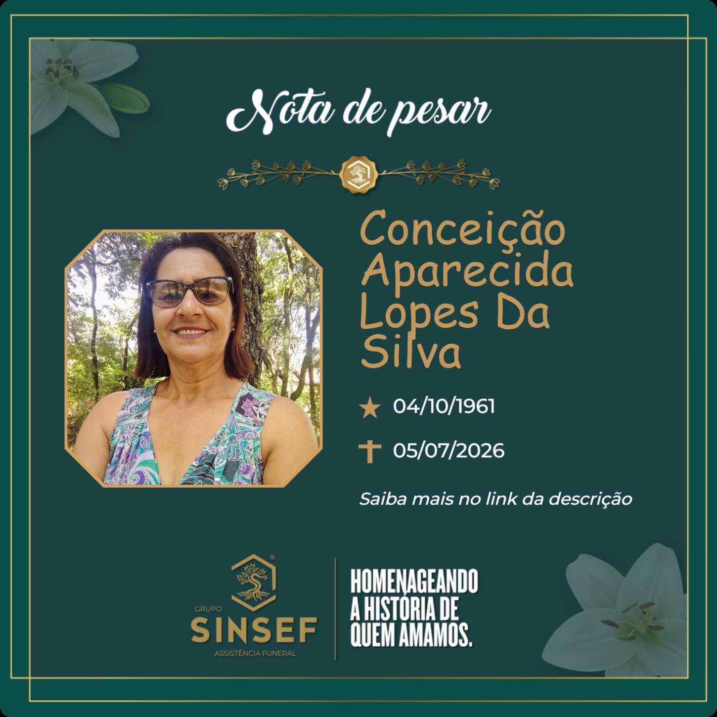 O Grupo Sinsef se despede da Sra. Conceição Aparecida Lopes da Silva