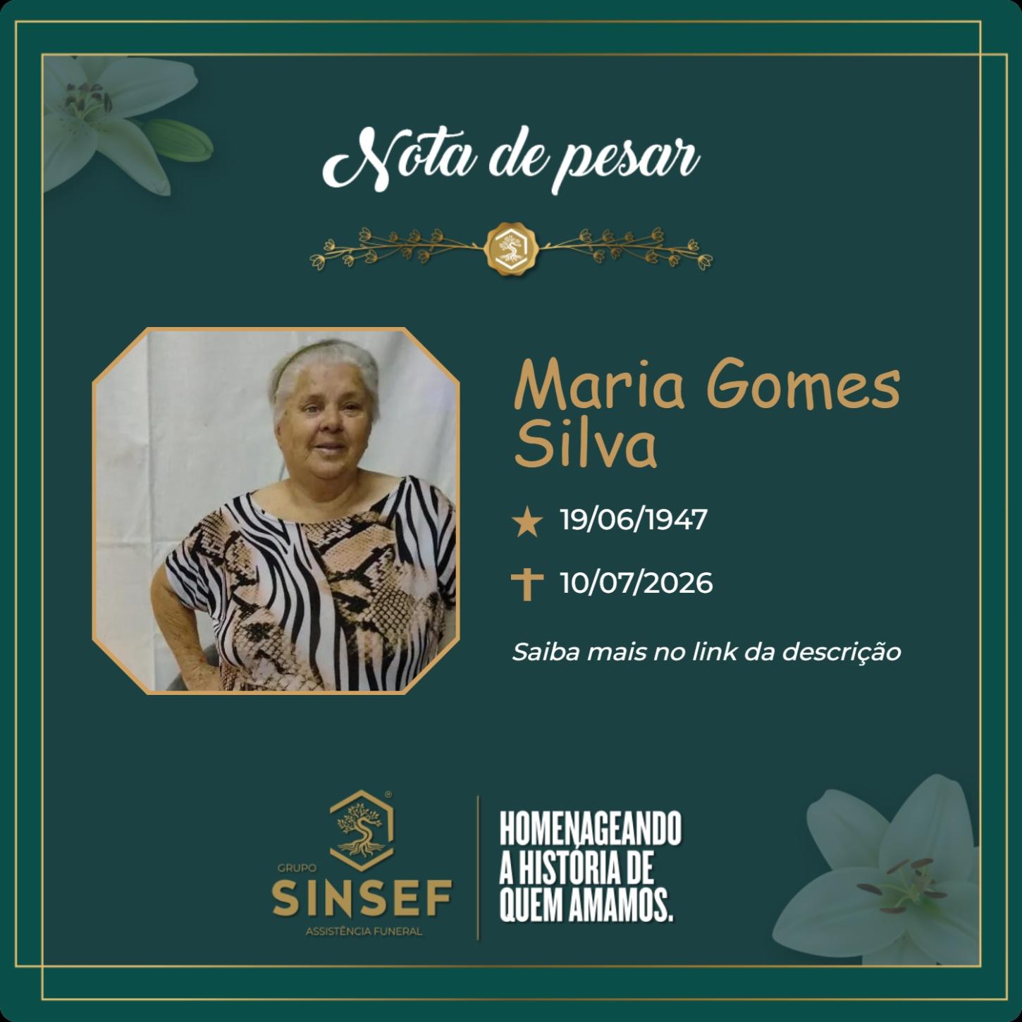 O Grupo Sinsef se despede da Sra. Maria Gomes da Silva