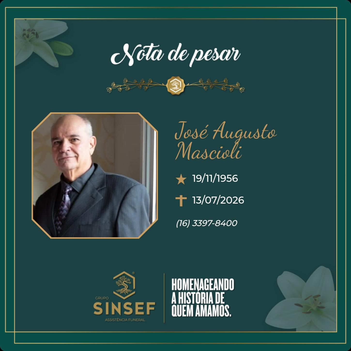 O Grupo Sinsef se despede do Sr. José Augusto Mascioli 