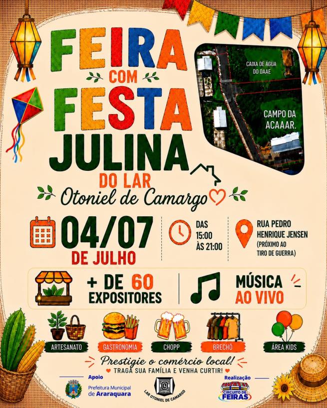 Festa Julina do Lar Otoniel de Camargo movimenta Vila Xavier neste sábado (4)