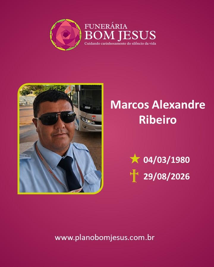 A Funerária Bom Jesus comunica o falecimento do Sr. MARCOS ALEXANDRE RIBEIRO