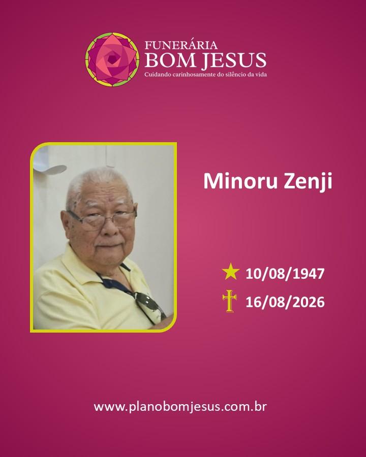 A Funerária Bom Jesus comunica o falecimento do Sr. Minoru Zenji.