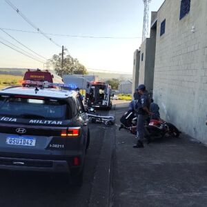 Perseguição policial em São Carlos termina com motociclista ferido