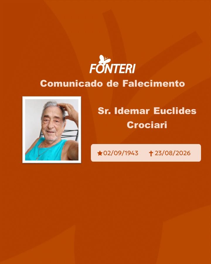 Com pesar, nos despedimos do Sr. Idemar Euclides Crociari 