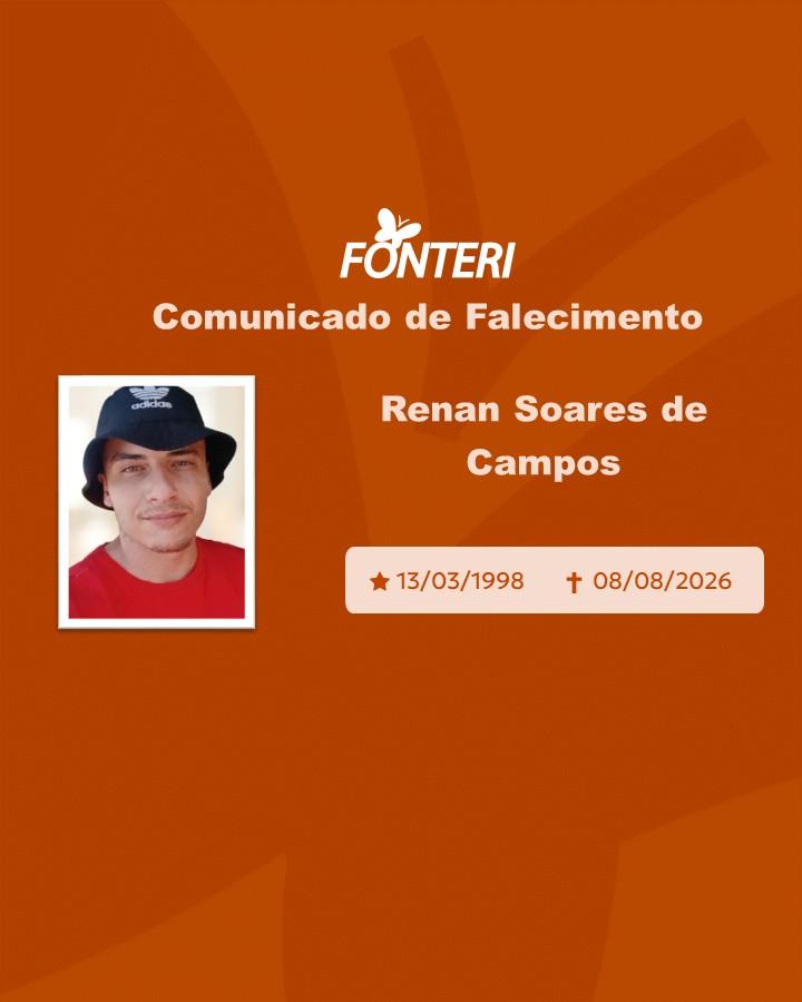Com pesar, nos despedimos de Renan Soares de Campos