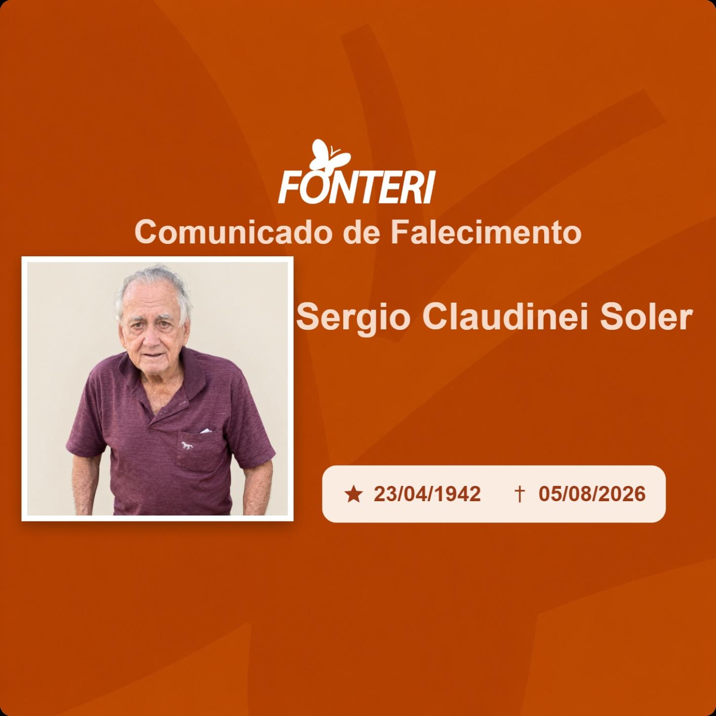 Com pesar, nos despedimos do Sr. Sergio Claudinei Soler 