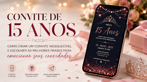 Convite de 15 anos: como criar um convite inesquecível e escolher as melhores frases para emocionar seus convidados