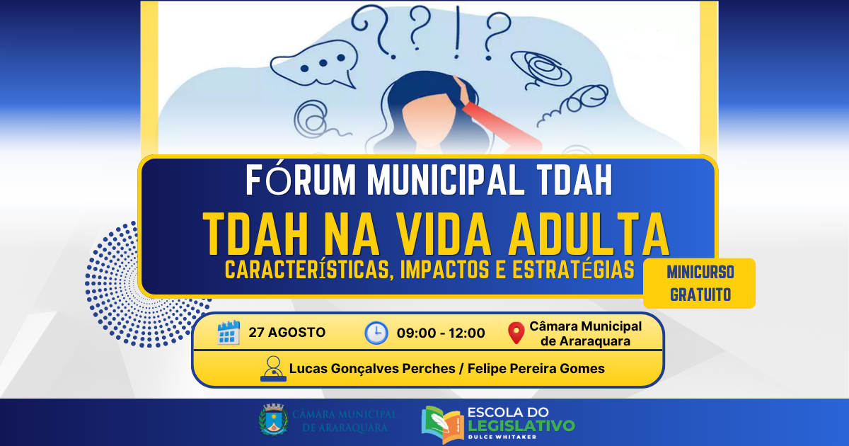 Escola do Legislativo abre inscrições para minicurso sobre TDAH