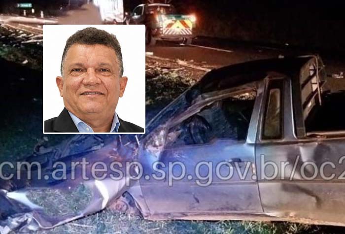 Ex-prefeito Irmão Ailton morre atropelado após capotar veículo na SP-255