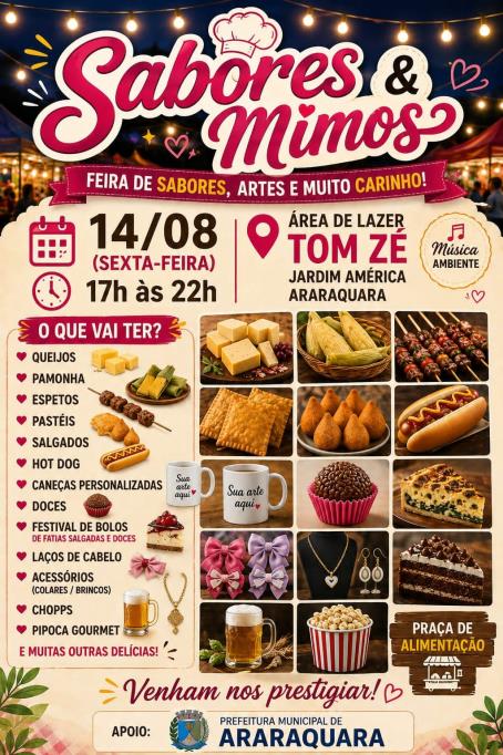 Feira Sabores & Mimos traz festival de fatias para Araraquara nesta sexta-feira