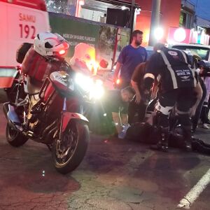 Acidente no Santa Felícia deixa motociclista de 23 anos ferido