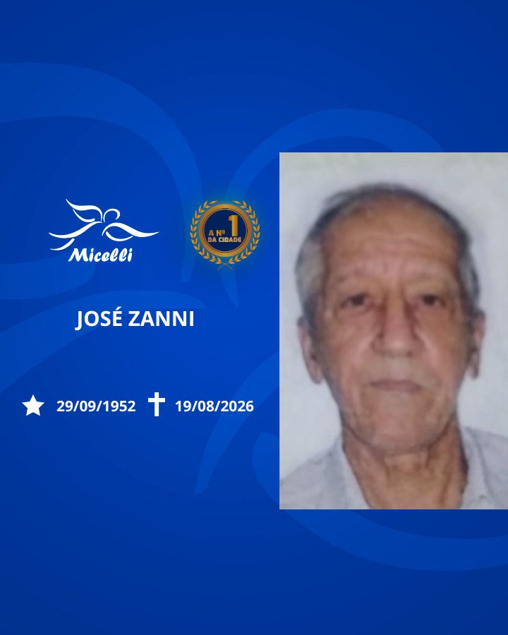 O GRUPO MICELLI COMUNICA O FALECIMENTO DO SR. JOSÉ ZANNI.