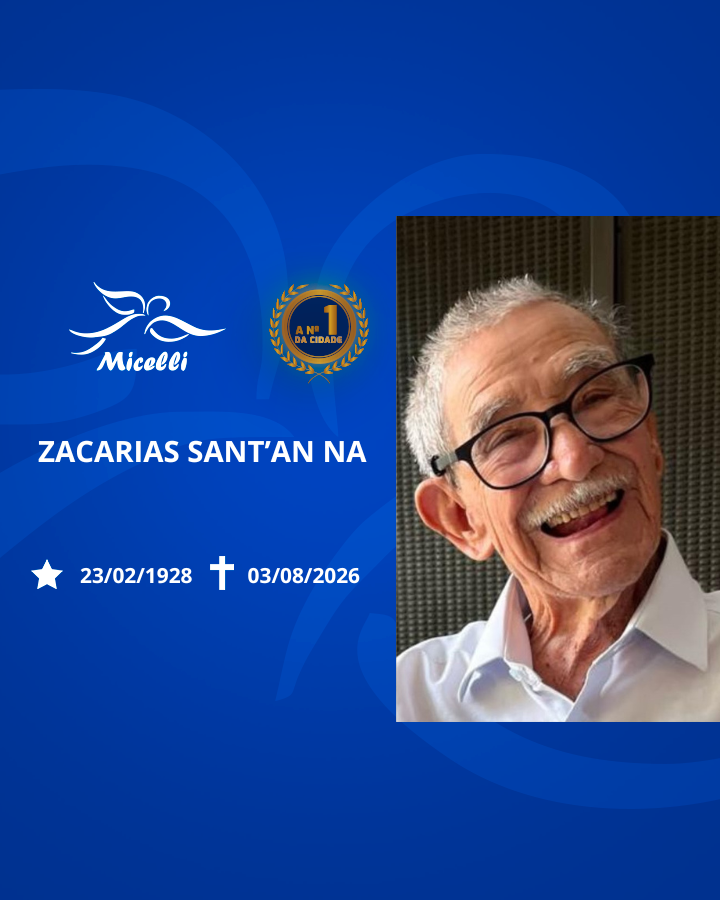 O GRUPO MICELLI COMUNICA O FALECIMENTO DO SR. ZACARIAS SANT'ANNA.