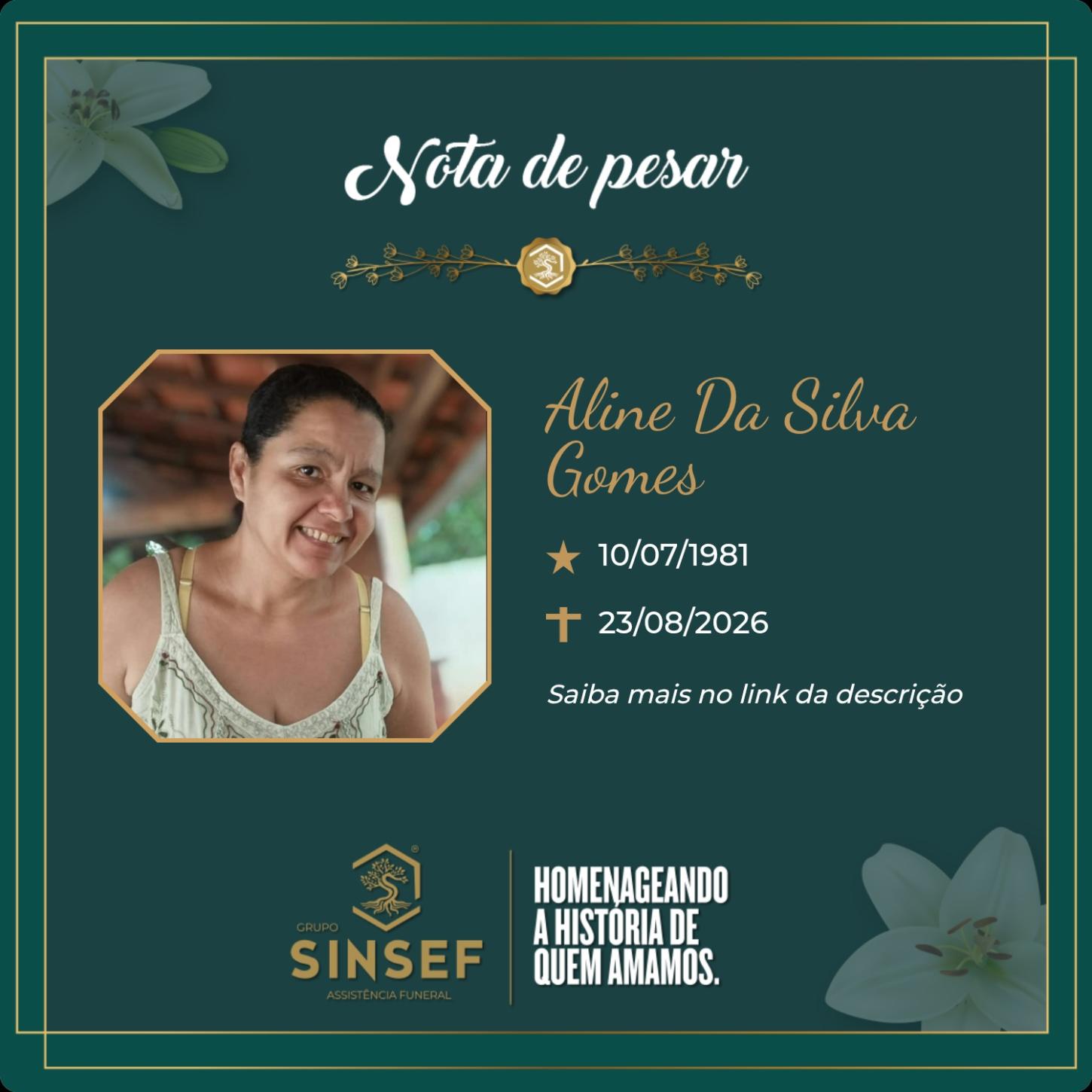 O Grupo Sinsef se despede da Sra. Aline da Silva Gomes