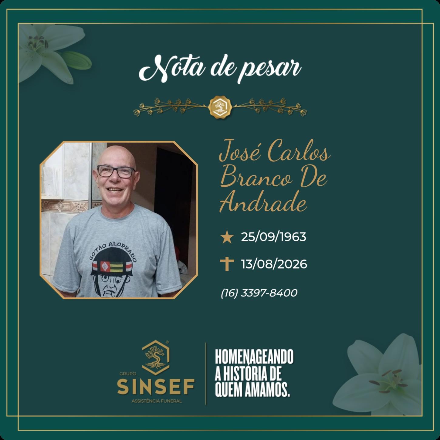 O Grupo Sinsef se despede do Sr. José Carlos Branco de Andrade 