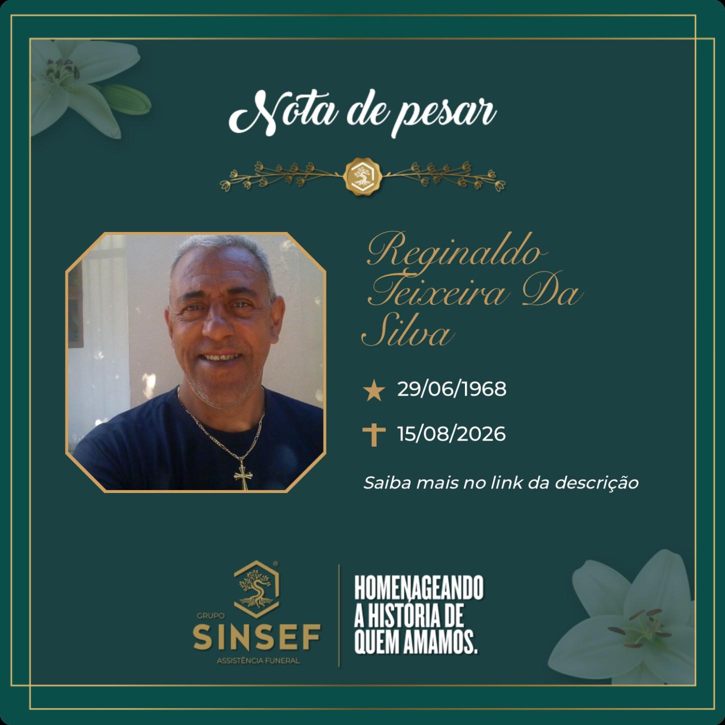 o Grupo Sinsef se despede do Sr. Reginaldo Teixeira da Silva