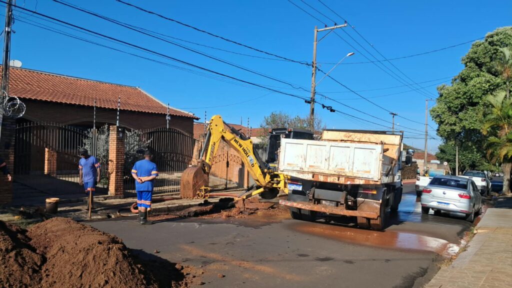 Daae Araraquara realiza serviço emergencial no bairro Santa Angelina nesta quinta
