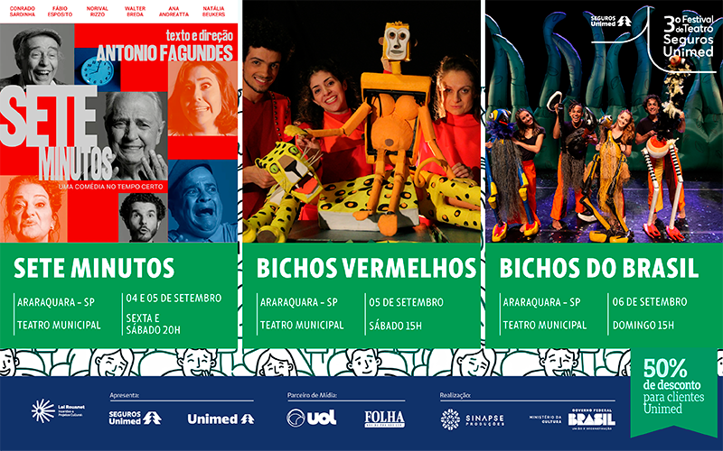 Araraquara recebe Festival de Teatro Seguros Unimed com três espetáculos