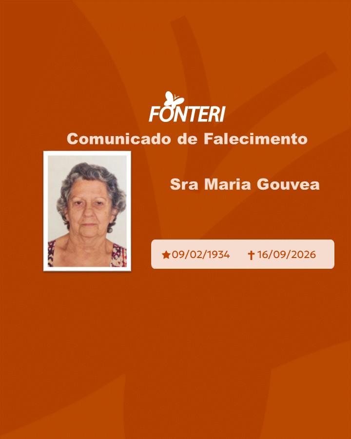 Com pesar, nos despedimos da Sra. Maria Gouvêa 