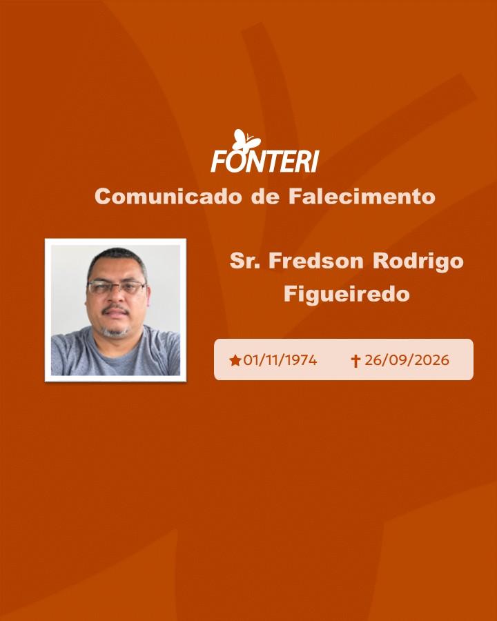 Com pesar, nos despedimos do Sr. Fredson Rodrigo Figueiredo 