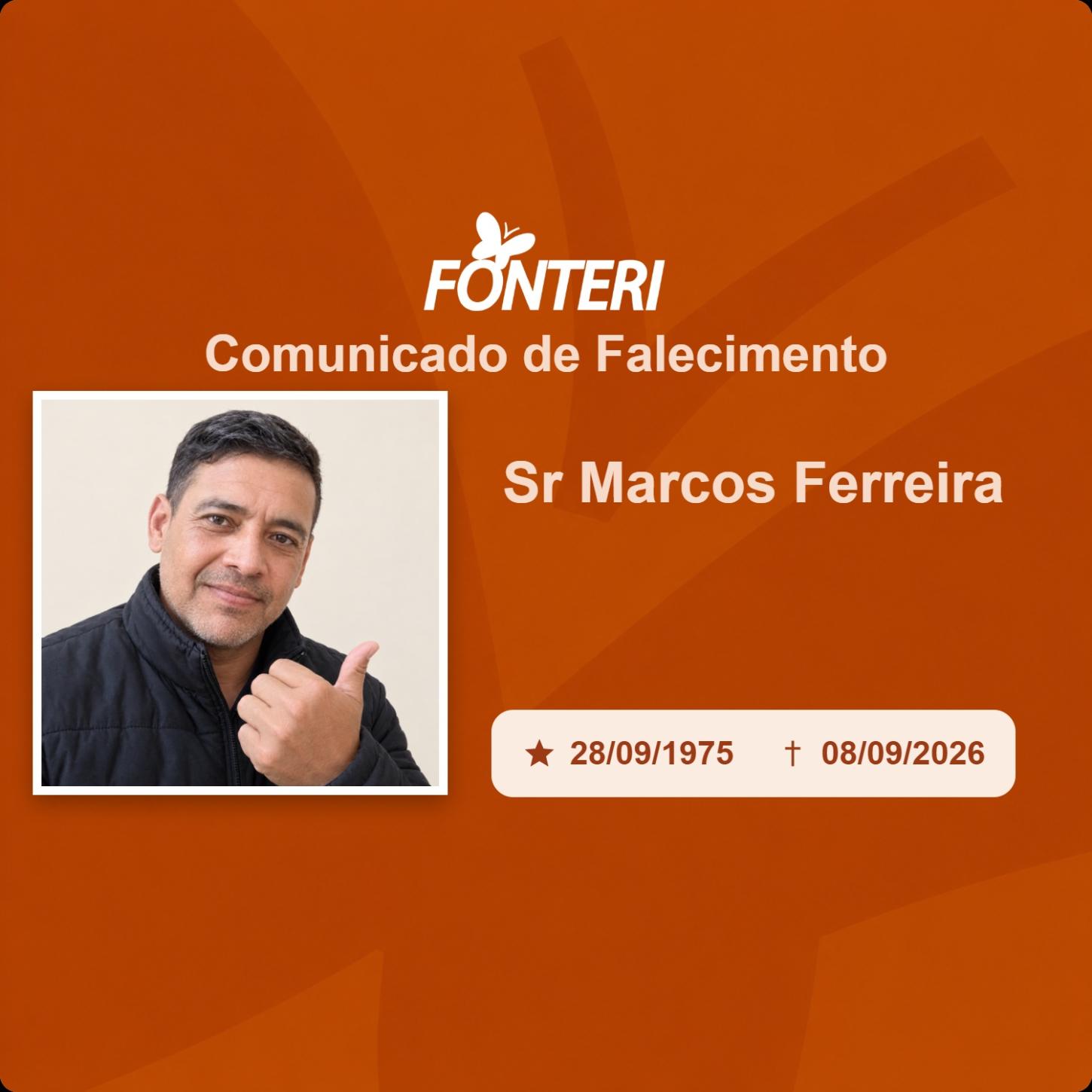 Com pesar, nos despedimos do Sr. Marcos Ferreira