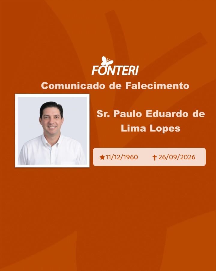 Com pesar, nos despedimos do Sr. Paulo Eduardo de Lima Lopes 