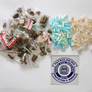 Guarda municipal apreende 139 porções de drogas após fuga em ibaté