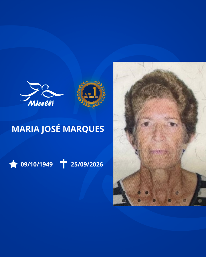 O GRUPO MICELLI COMUNICA O FALECIMENTO DA SRA. MARIA JOSÉ MARQUES.