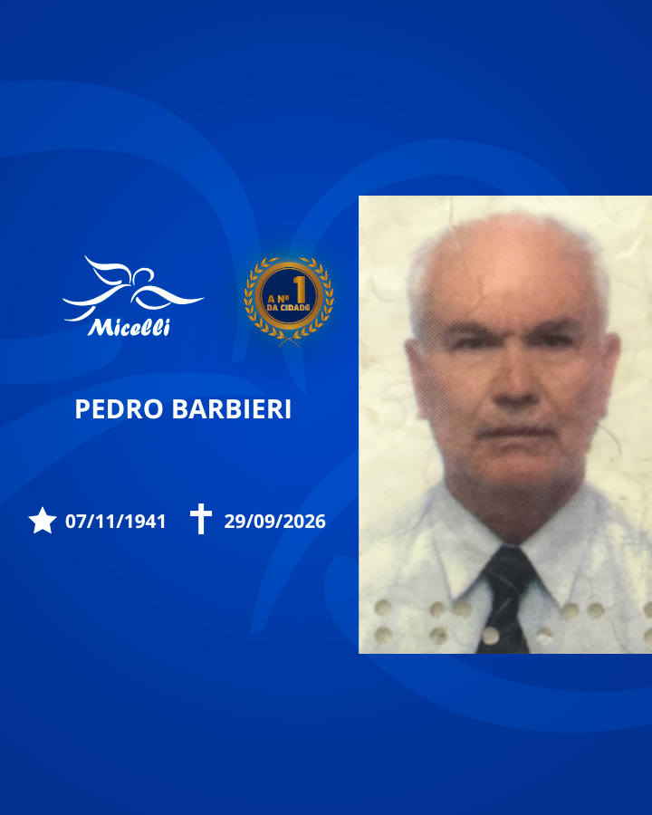 O GRUPO MICELLI COMUNICA O FALECIMENTO DO SR. PEDRO BARBIERI.