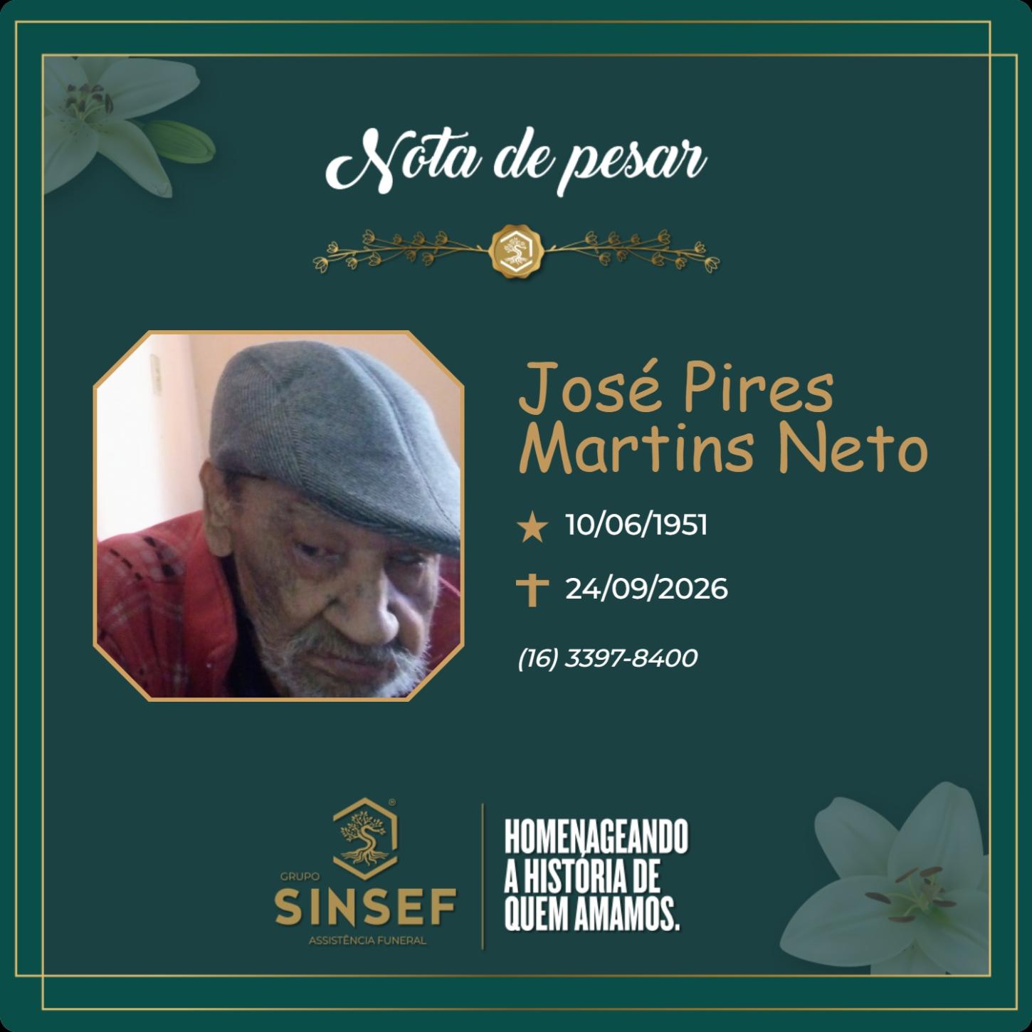 O Grupo Sinsef se despede do Sr. José Pires Martins Neto