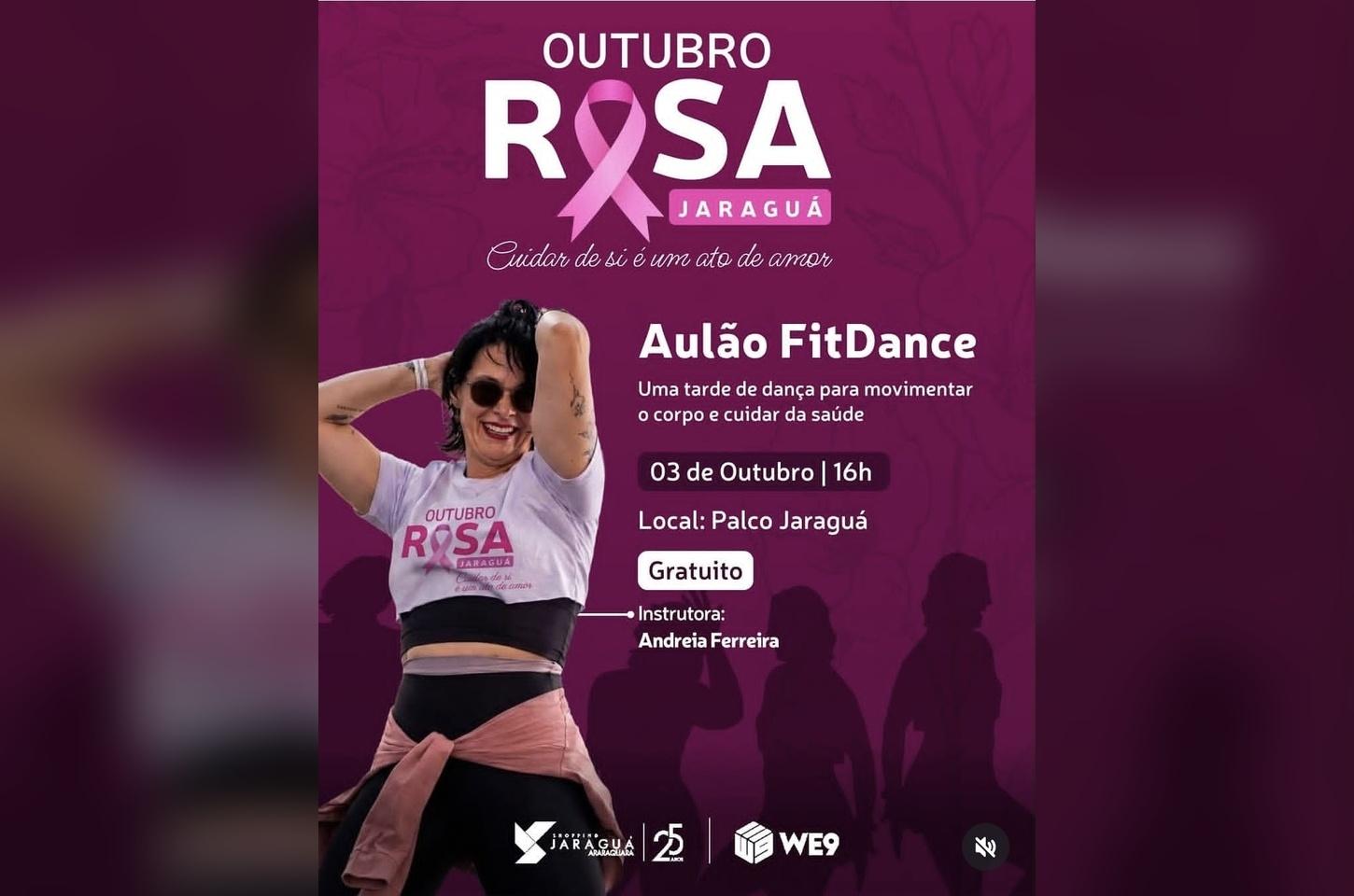 Outubro Rosa ganha aula gratuita de dança e incentivo à atividade física em Araraquara