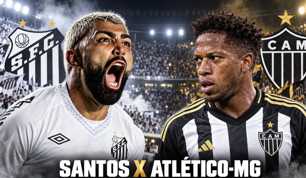 Santos x Atlético-MG: saiba onde assistir, arbitragem e prováveis escalações