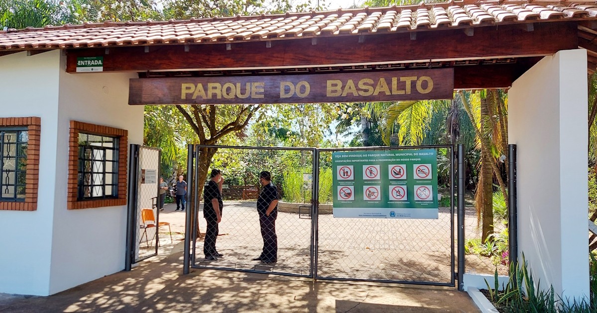 Parque do Basalto segue fechado aos fins de semana sem data para reabertura