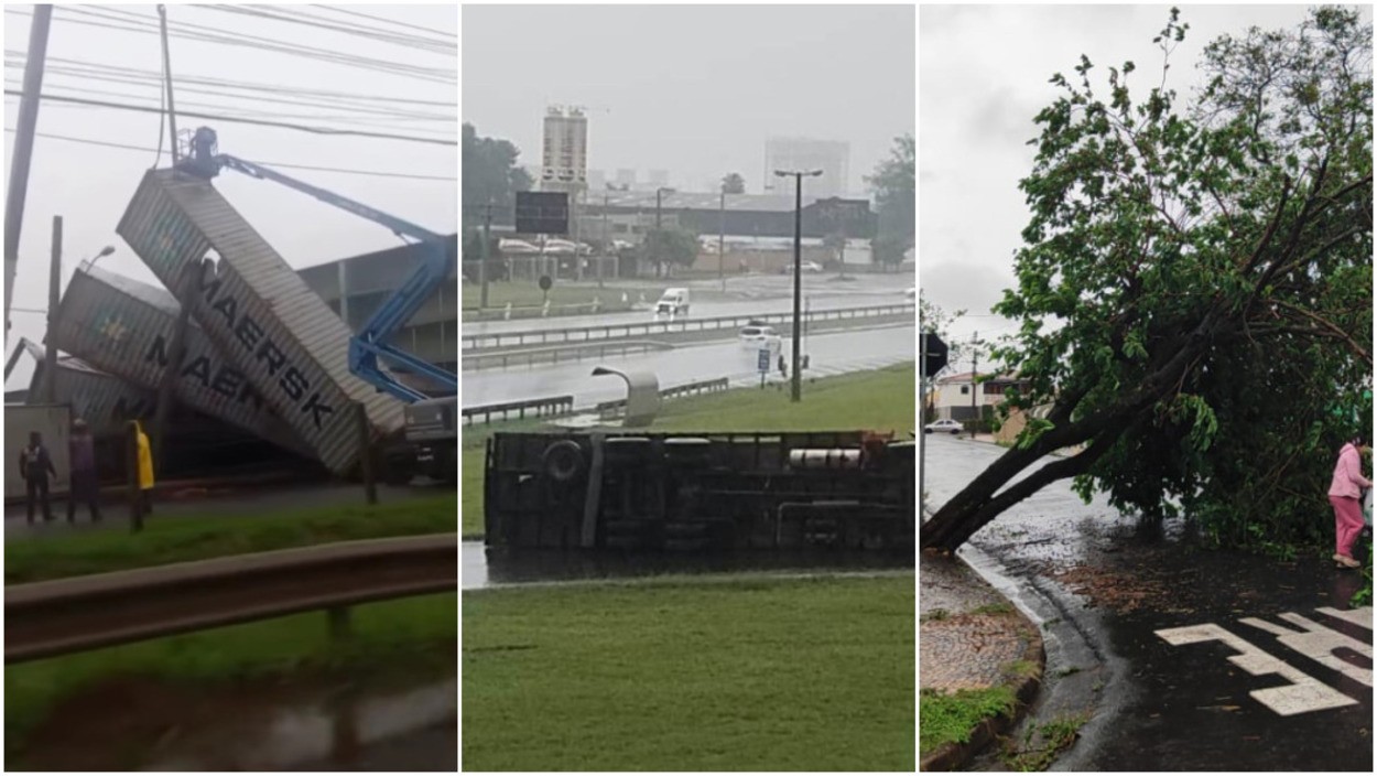 Forte temporal em SP destelha imóveis e provoca estragos